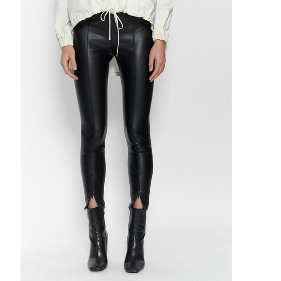 Zara Pants - NWT Zara Black Faux Leather Leggings Size XS